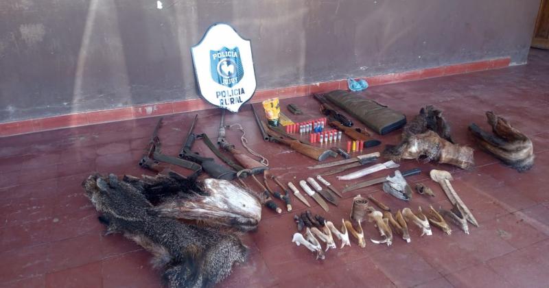 Secuestraron armas de fuego y pieles