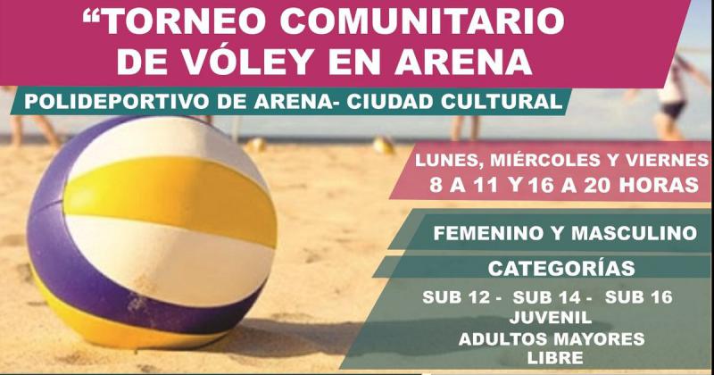 Se jugaraacute Torneo Comunitario de Voacuteley en Arena 