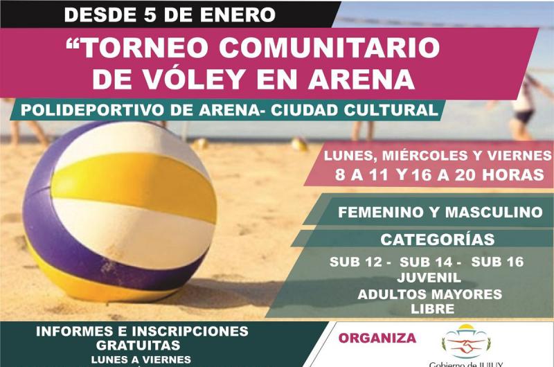 Se jugaraacute Torneo Comunitario de Voacuteley en Arena 