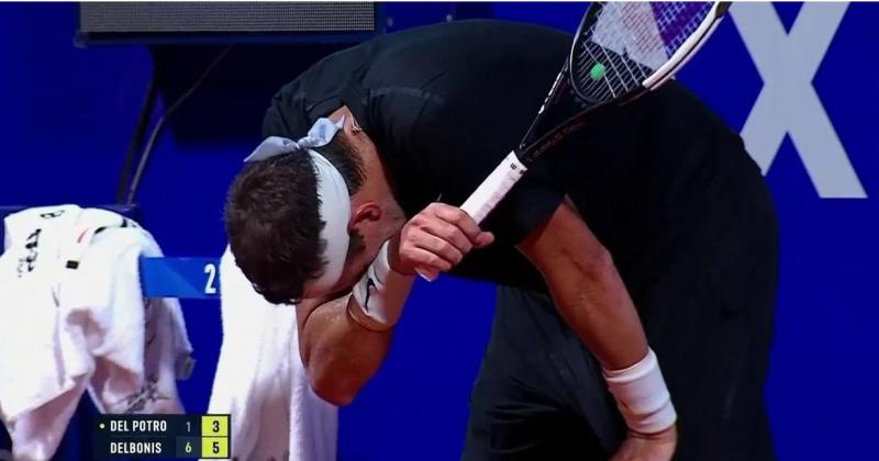 Del Potro perdioacute con Delbonis y jugoacute el uacuteltimo game entre laacutegrimas