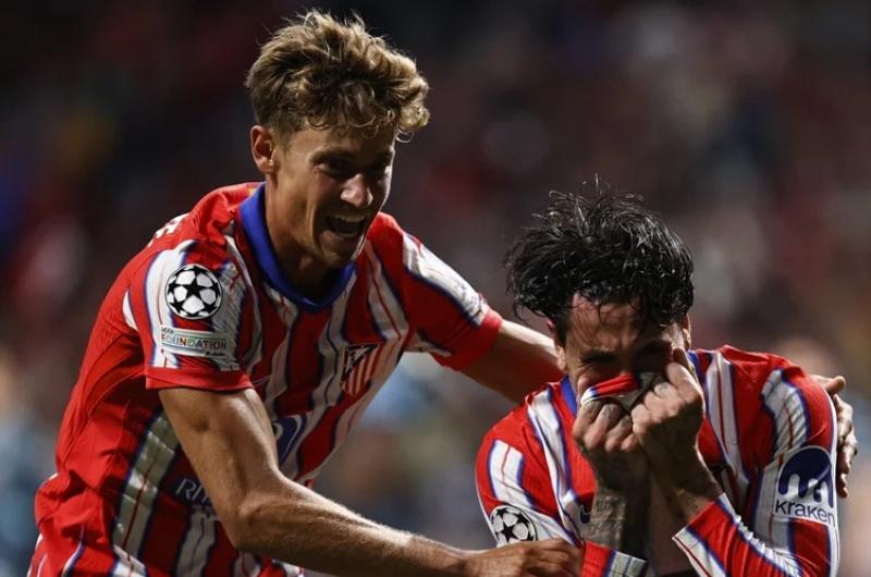 El Atleacutetico de Madrid ganoacute sobre el final en su debut en la nueva Champions League