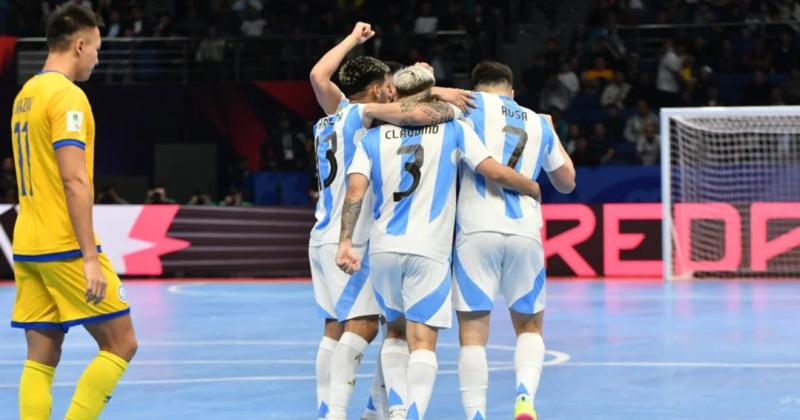 Argentina goleoacute a Kazajistaacuten y jugaraacute la semifinal con Francia