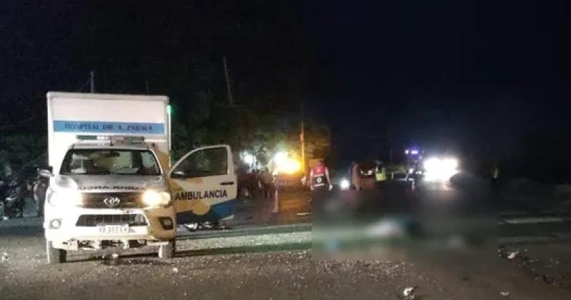 Padre e hijo fallecieron tras choque de una moto y un camioacuten en San Antonio 