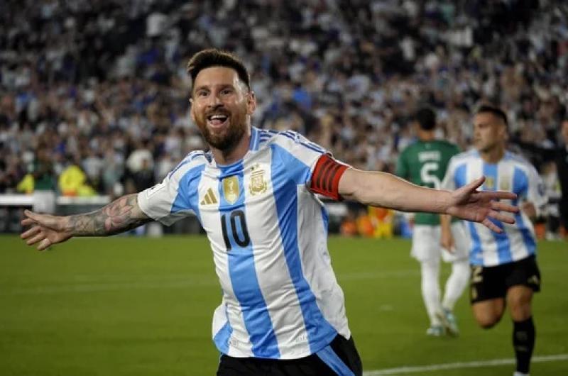 Con un triplete de Messi Argentina goleoacute a Bolivia por las Eliminatorias