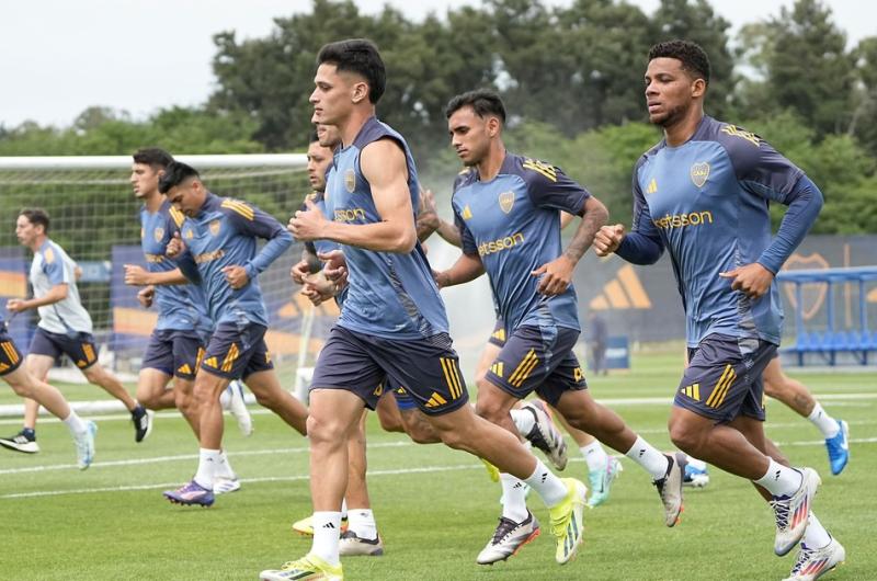 Boca  entrenoacute pensando en el choque con Veacutelez