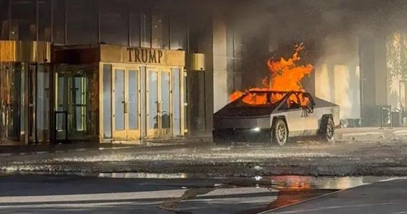 Explotoacute un Cybertruck de Tesla en  Las Vegas